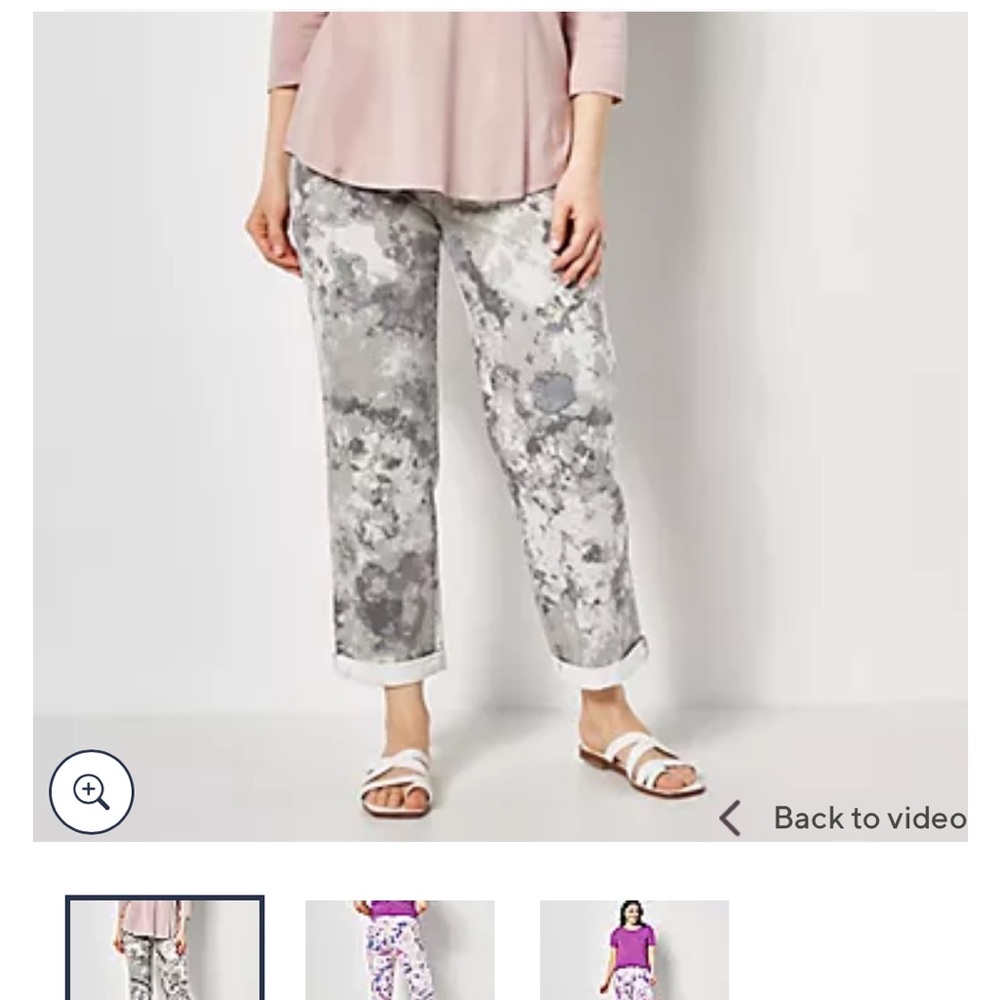 Logo by Lori Goldstein petite tie- dye boyfriend jeans
